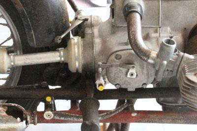 The Zundapp KS601 brake lever and shifter looking pretty damned nice.