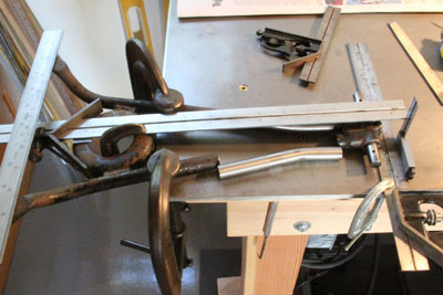 Fitting one Zundapp KS601 seat frame tube.