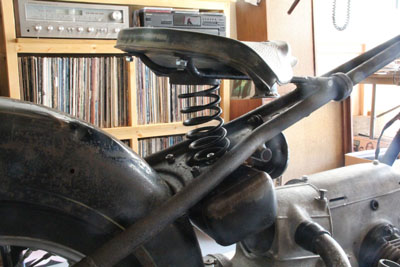 Completed solo seat in place on bike.