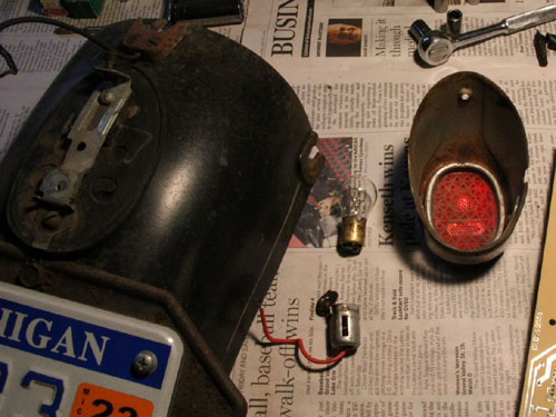The Z�ndapp KS601 tail light as found.