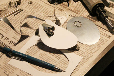 Roughing in the reflector.